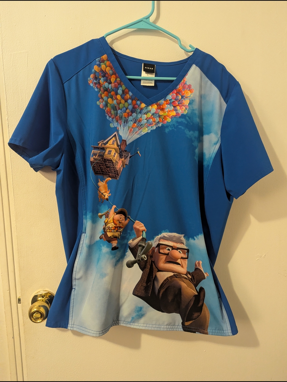Disney Pixar Up Scrub Top